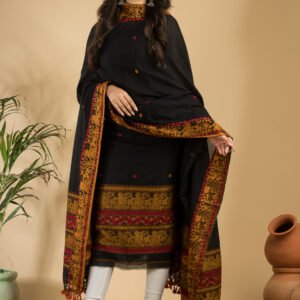 Baluchuri Cotton Jamdani Suit (Unstitched) – Elegant 2-Piece Set
