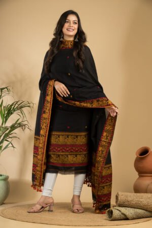 Baluchuri Cotton Jamdani Suit (Unstitched) – Elegant 2-Piece Set