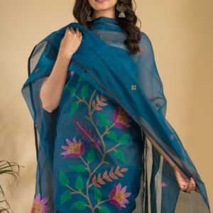 Muslin Jamdani Suit (Unstitched) – Elegant 2-Piece Set