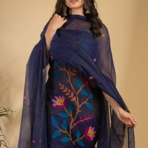 Muslin Jamdani Suit (Unstitched) – Elegant 2-Piece Set