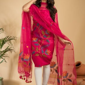 Muslin Jamdani Suit (Unstitched) – Elegant 2-Piece Set