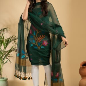 Muslin Jamdani Suit (Unstitched) – Elegant 2-Piece Set