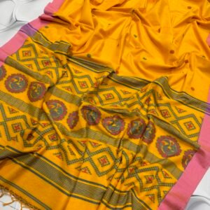 Handwoven Cotton Jamdani Saree with Blouse Piece