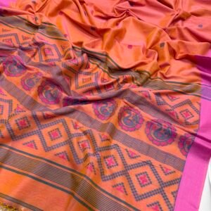 Handwoven Cotton Jamdani Saree with Blouse Piece
