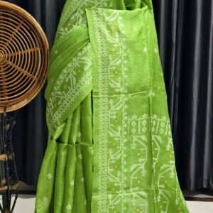 Premium Pure Gachi Tusar Jamdani Saree – Elegant Handwoven Beauty