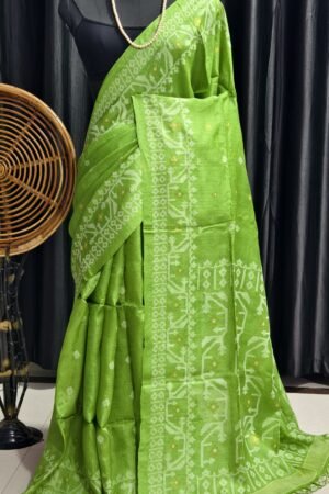 Premium Pure Gachi Tusar Jamdani Saree – Elegant Handwoven Beauty