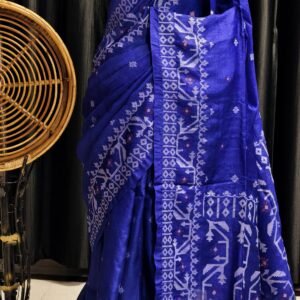 Premium Pure Gachi Tusar Jamdani Saree – Elegant Handwoven Beauty