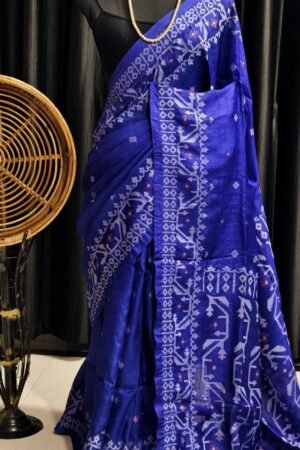 Premium Pure Gachi Tusar Jamdani Saree – Elegant Handwoven Beauty