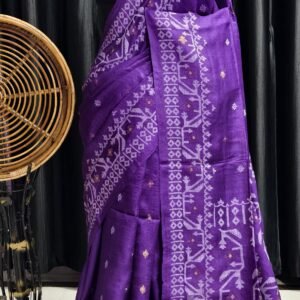 Pure Gachi Tusar Jamdani Saree – Elegant Handwoven Beauty