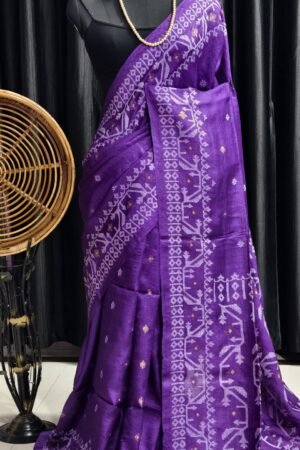 Pure Gachi Tusar Jamdani Saree – Elegant Handwoven Beauty