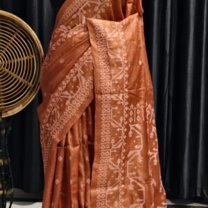 Premium Pure Gachi Tusar Jamdani Saree – Elegant Handwoven Beauty