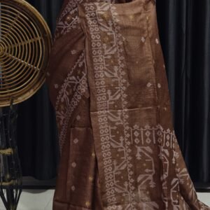Premium Pure Gachi Tusar Jamdani Saree – Elegant Handwoven Beauty