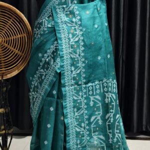 Premium Pure Gachi Tusar Jamdani Saree – Elegant Handwoven Beauty