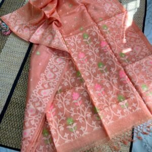 Handwoven Pure Gachi Tussar Saree with Blouse Piece