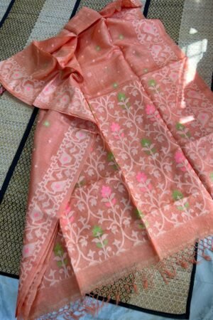 Handwoven Pure Gachi Tussar Saree with Blouse Piece