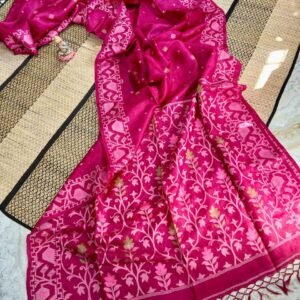 Handwoven Pure Gachi Tassar Saree with Blouse Piece