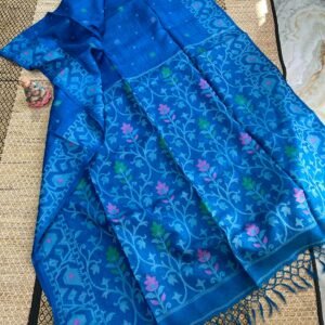 Handwoven Pure Gachi Tassar Saree with Blouse Piece