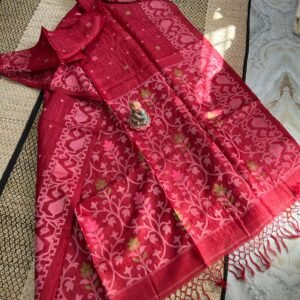 Handwoven Pure Gachi Tassar Saree with Blouse Piece