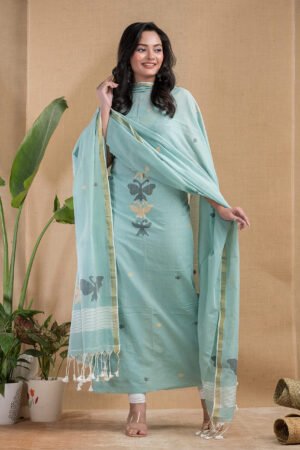 Pure cotton Jamdani Suit – Elegant 2-Piece Set