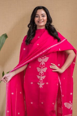 Pure cotton Jamdani Suit – Elegant 2-Piece Set