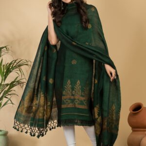 Pure Linen Jamdani Suit Unstitched – Elegant 2-Piece Set