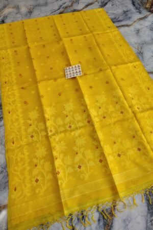 Pure Gachi Tassar Silk Mina Buti Handloom Saree