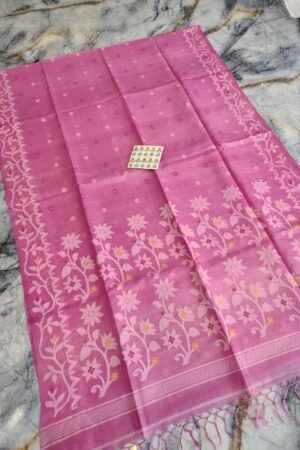Pure Gachi Tassar Silk Mina Buti Handloom Saree