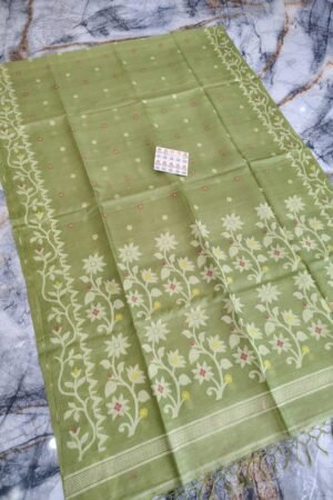 Pure Gachi Tassar Silk Mina Buti Handloom Saree