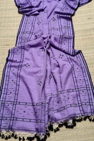 Lavender Traditional Handloom Premium Cotton Saree