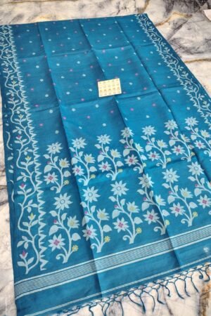 Pure Gachi Tassar Silk Mina Buti Handloom Saree