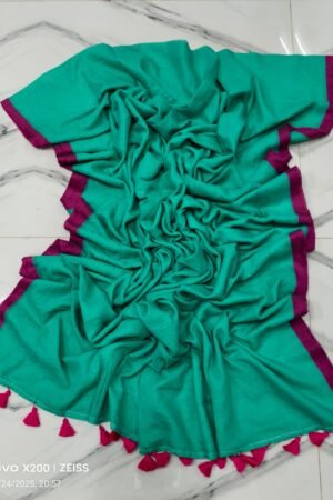 Premium Pure Mul Cotton Handloom Saree with Contrast Border