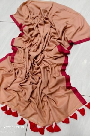 Premium Pure Mul Cotton Handloom Saree with Contrast Border