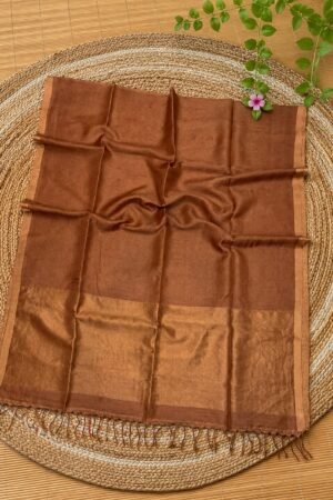 Premium Handloom Tissue Silk Linen Saree