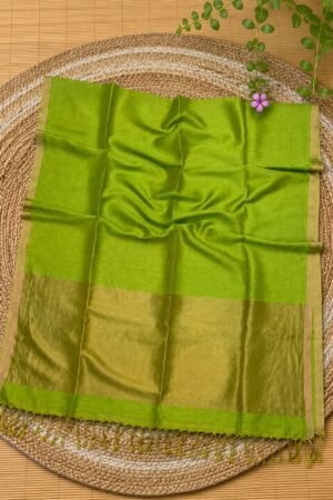 Premium Handloom Tissue Silk Linen Saree