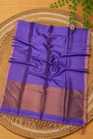 Premium Handloom Tissue Silk Linen Saree