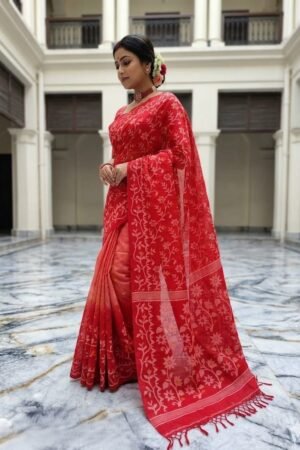 Pure Handloom Tassar Silk Lota All-Over Saree